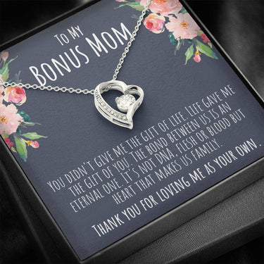 Bonus Mom Forever Love Necklace - Love You This Much
